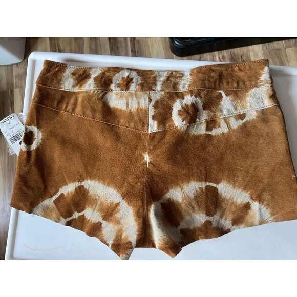 NWT Vintage Wilson’s Leather Maxima Tie Dye Leather Shorts Size 8 RARE - Picture 4 of 5